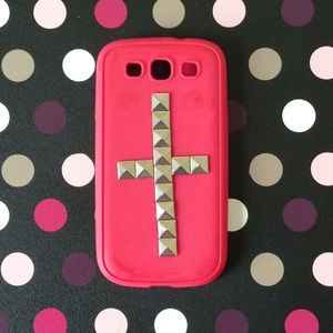 Pink Cross Galaxy S3 Phone Case